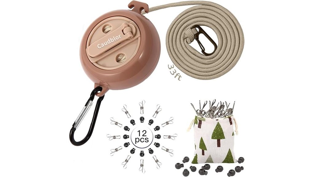Travel Clotheslines That Won’t Slip—Your Outdoor Companion 3 portable 33ft adjustable clothesline