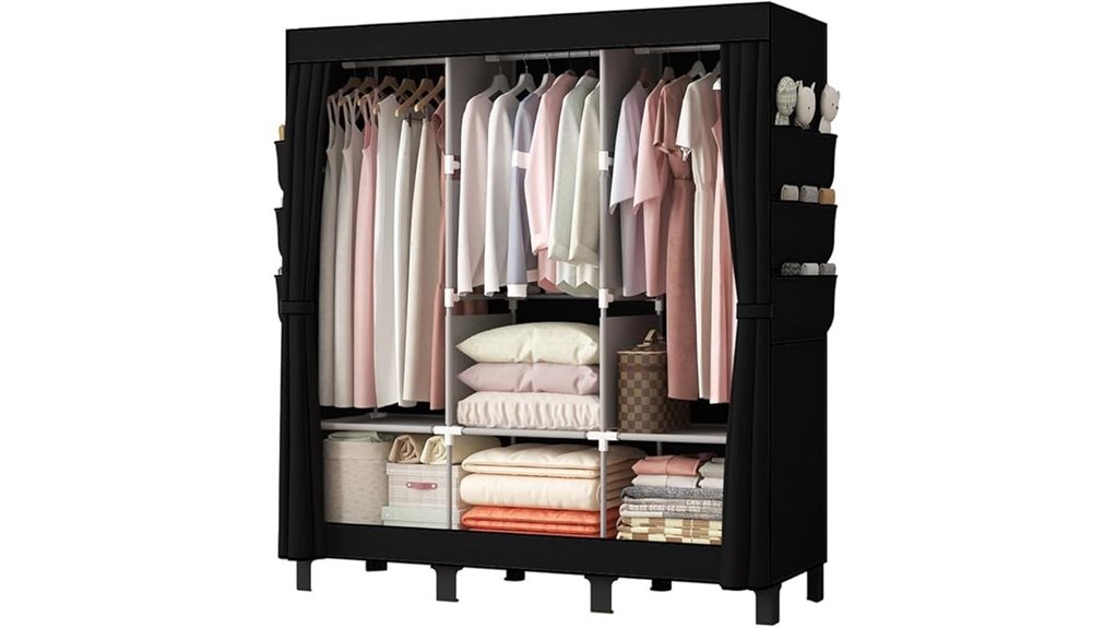 Portable Closet Organizers for Rentals to Keep Your Space Tidy 1 portable 3 rod 6 shelf 18 pocket closet