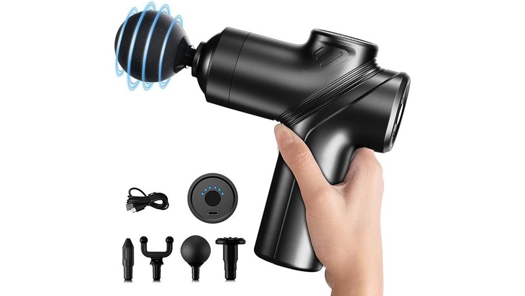 Best Travel Massage Guns (Mini Size) You’ll Want in Your Bag 5 portable 4 head deep massager