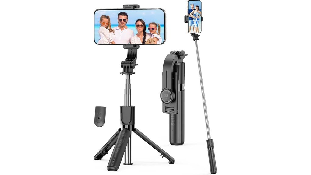 Best Pocket Selfie Sticks With Sturdy Hinges for Tripods 9 portable 4 in 1 selfie tripod