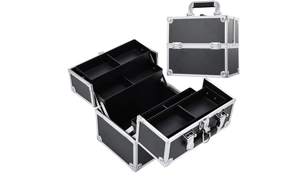 Top Spillproof Travel Makeup Palettes (Hard Cases) That No Leak 12 portable 4 tray lockable box