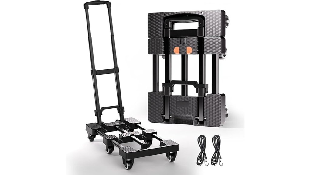 Best Fold-Flat Collapsible Luggage Carts for Heavy Bags 6 portable 500lb six wheel folding