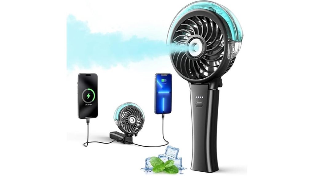 Handheld Misting Fans Theme Parks’ Coolest Crowd‑Pleasers 12 portable 6000mah misting fan