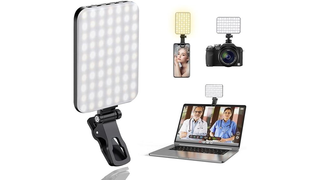 Best Portable Light Panels for Travel Video Calls (Clip-On) 1 portable 60 led selfie light