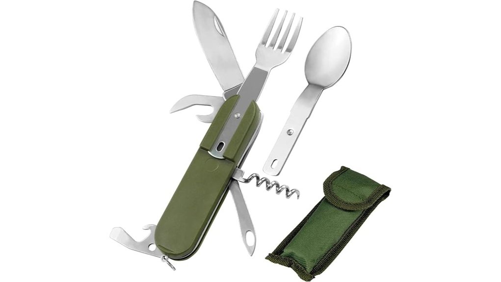portable 7 in 1 stainless utensils