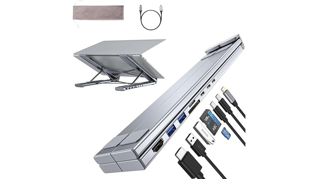 portable 8 in 1 usb c hub