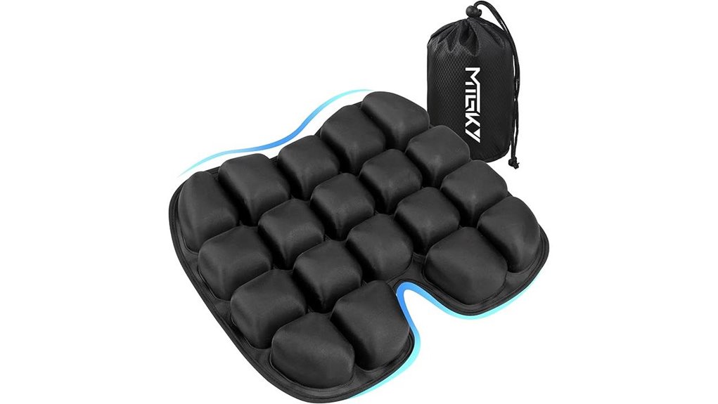 Best Seat Cushions for Economy Flights (Compact Support) 4 portable adjustable coccyx cushion