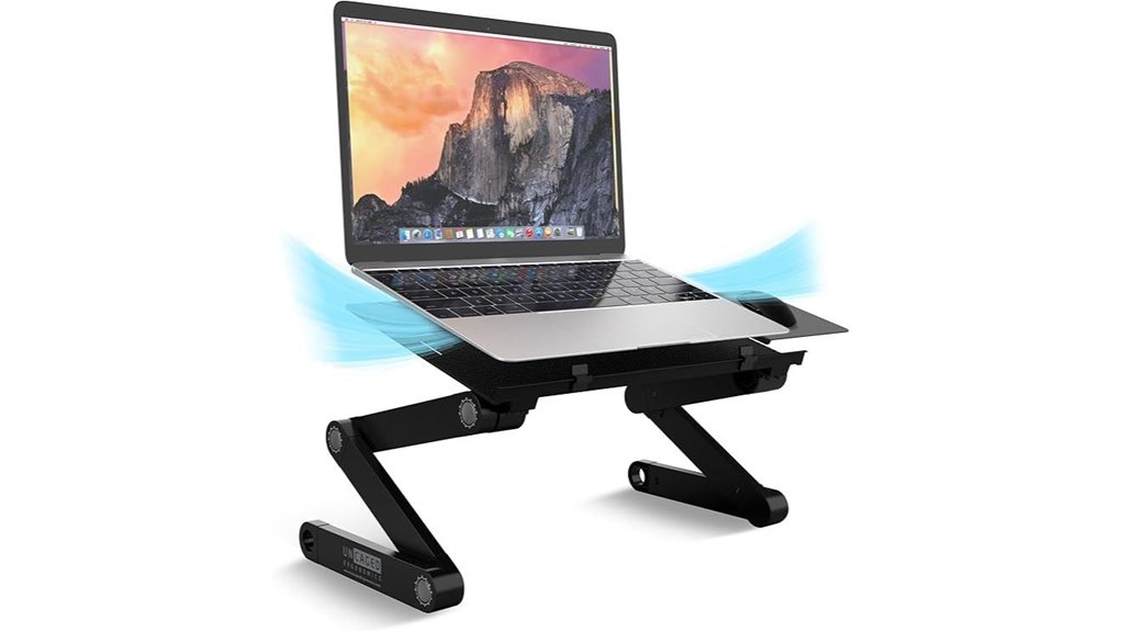 Laptop Stand + Keyboard Kits for Travel (Compact Ergonomics) 4 portable adjustable foldable stand