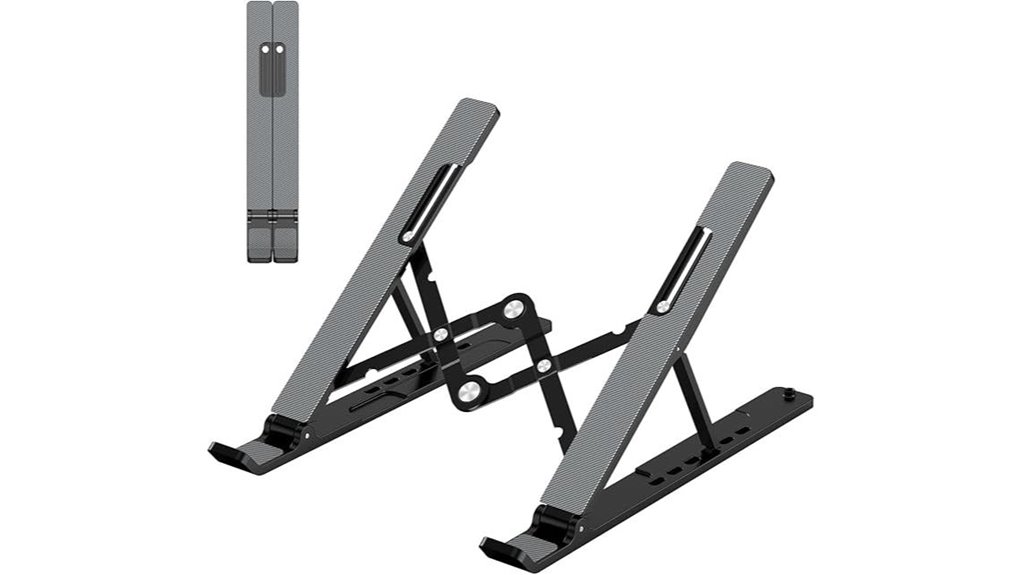 Stable, Portable Laptop Stands for Travel & Work 6 portable adjustable ventilated stand