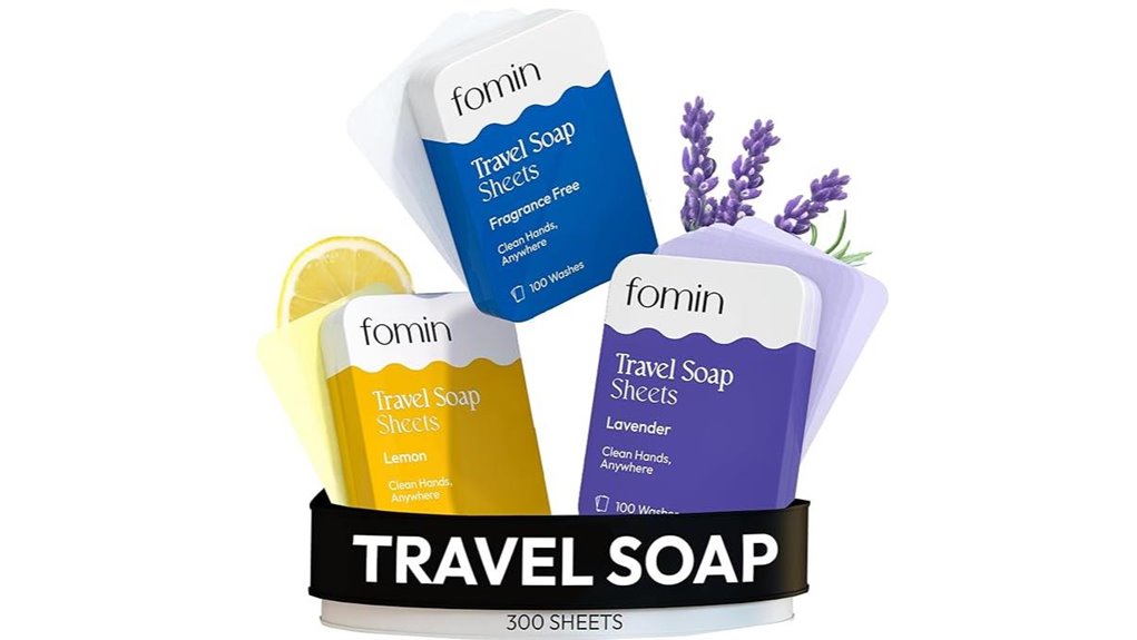 Top Hand Soap Sheets in Dispenser Case for Effort‑Free Hygiene 6 portable antibacterial travel soap