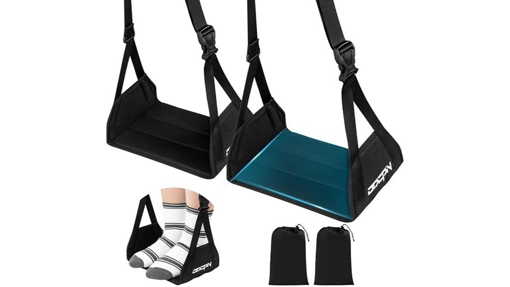 Best Foot Hammocks for Airplanes (Light, Adjustable) 12 portable bamboo foot hammocks