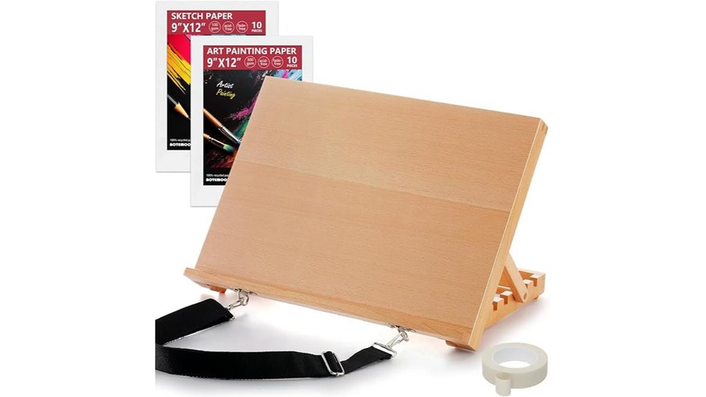 Best Travel Easels (Lightweight Tabletop) for Artists On Move 7 portable beechwood easel pack