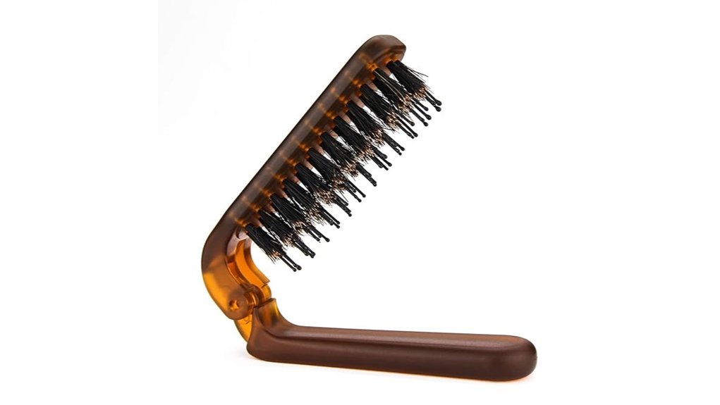Foldable Travel Combs/Brushes That Won’t Snag Hair 14 portable boar bristle brush