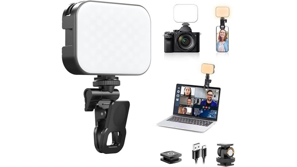 Best Portable Light Panels for Travel Video Calls (Clip-On) 5 portable clip led light