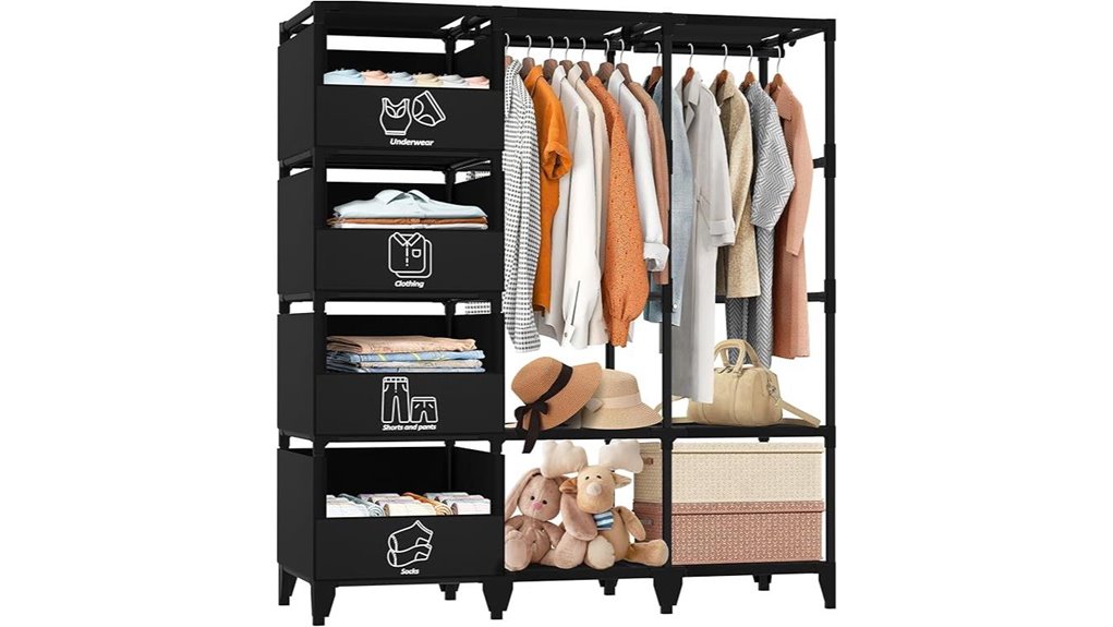 Portable Closet Organizers for Rentals to Keep Your Space Tidy 4 portable closet storage organizer