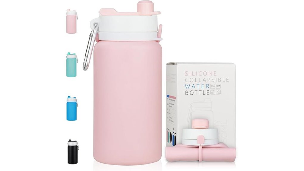 portable collapsible silicone bottle