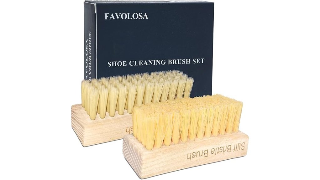 portable dual bristle sneaker set