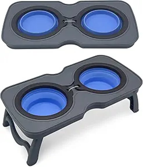portable elevated pet bowl