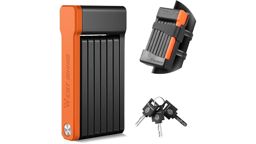 portable folding 3 key lock