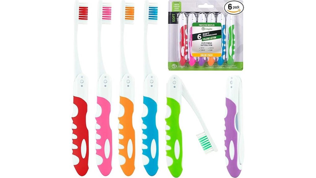 Travel Brush Sets (Collapsible Handles) for On-the-Go Grooming 15 portable folding six pack kit