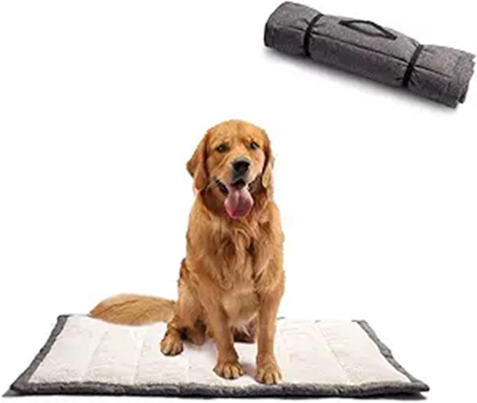 portable grey dog cratepad