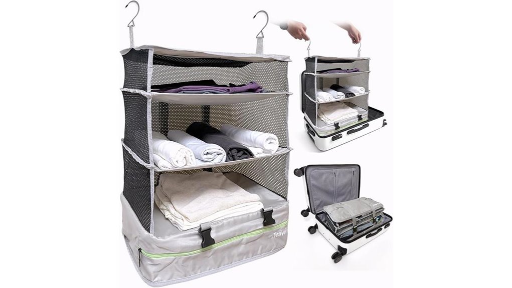 Suitcase Organizers That Make Split Hotel Stays Simple 1 portable hanging travel organizer