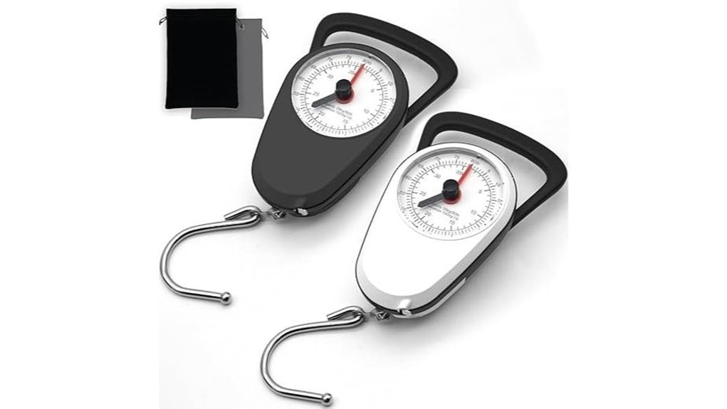 portable hook scale black white