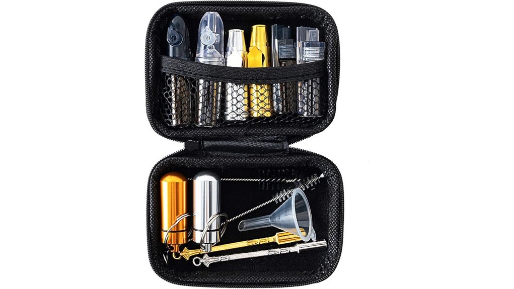Compact Spice Containers For Travel Cooking—Leak-Proof 6 portable leak proof metal dispenser