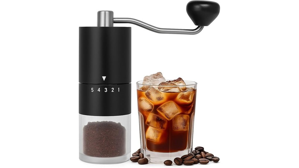 Coffee Grinders: Hand Crank vs Electric Travel Size—Best 7 portable manual five setting grinder
