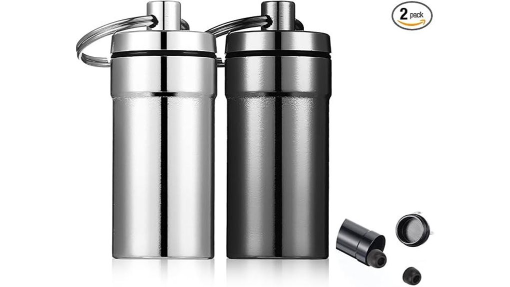 portable metal earplug keychain