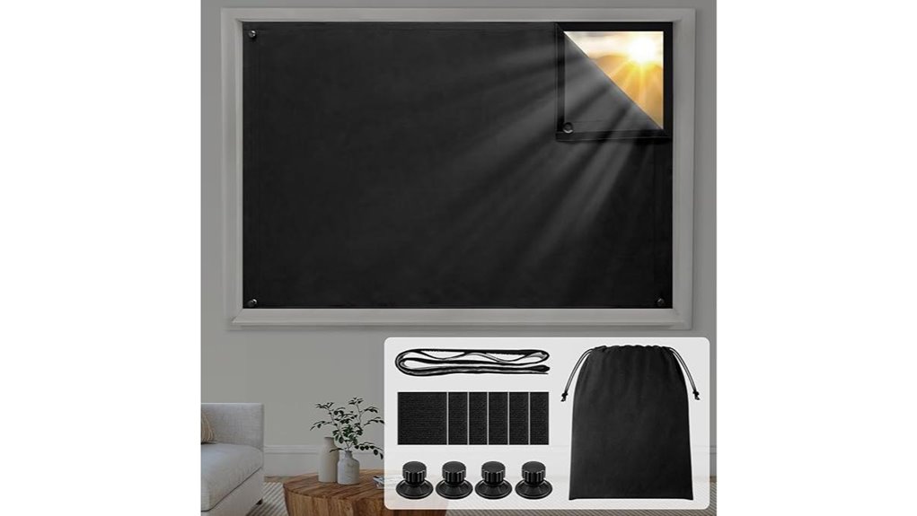 Packable Blackout Curtains for Travel (Suction-Cup Sets) 6 portable no drill blackout curtains