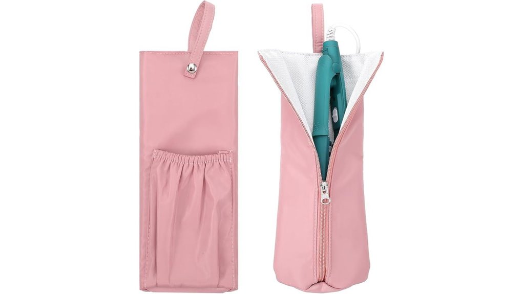 Best Heat-Resistant Pouches for Packing Hot Hair Tools 15 portable pink heat resistant organizer