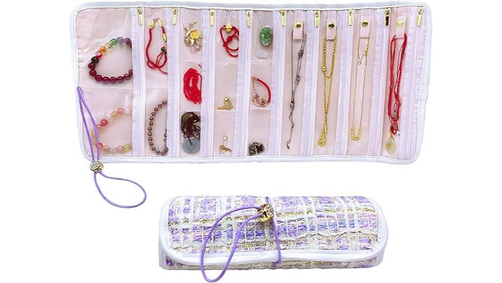 portable purple 17 compartment roll