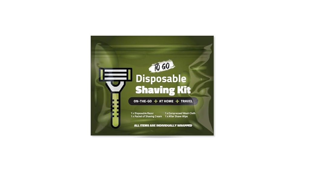 Compact Grooming Kits (TSA-Friendly) Ideal for Travel 8 portable razor cream wipes