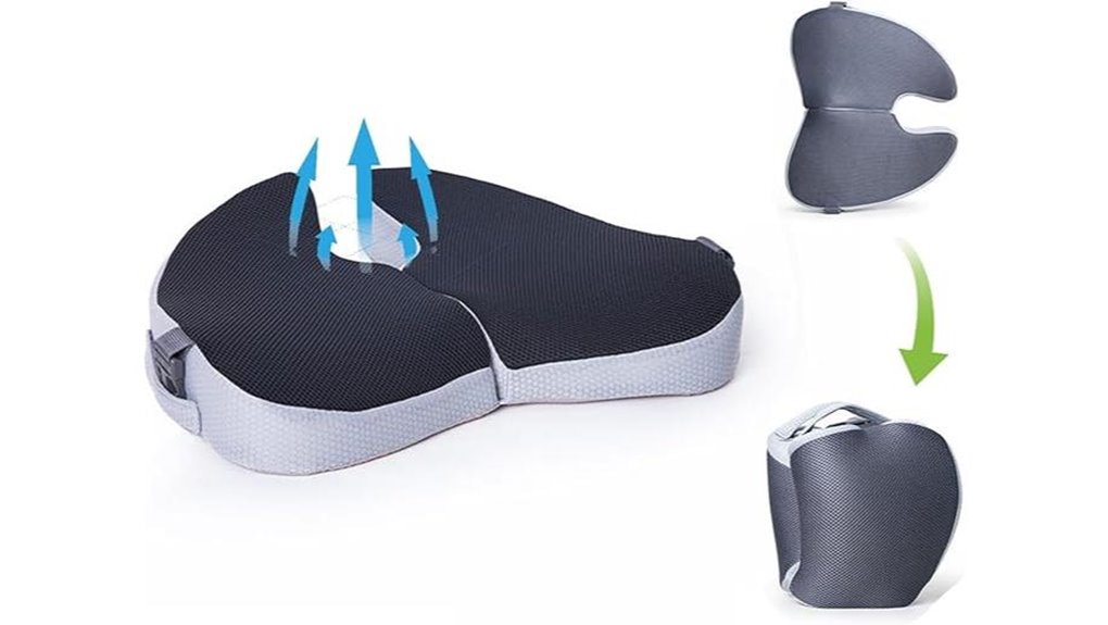 Top Compact Posture Cushions for Travel & Work 13 portable sciatica seat cushion