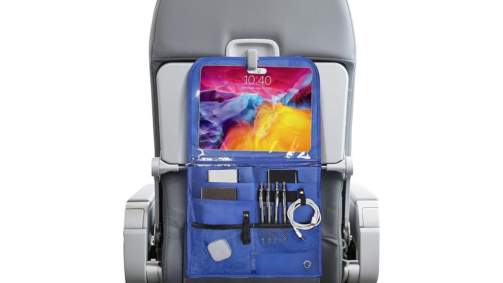 portable seat tray organizer