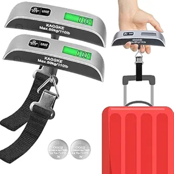 portable silver 110lb scale