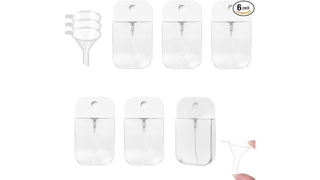 Must-Have Refillable Sanitizer Spray Bottles for On-the-Go 6 portable six pack 50ml bottles