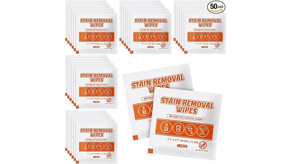 Quick-Travel Stain Remover Wipes That Zap Stains On the Go 9 portable stain remover 50 pack