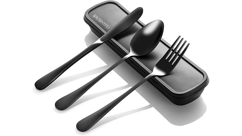 Durable & Light Travel Utensil Sets for Picnic Perfection 5 portable stainless 4 piece set