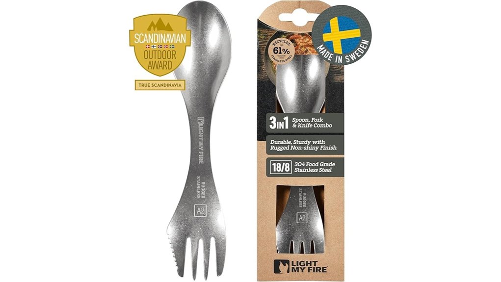 portable stainless camping sporks