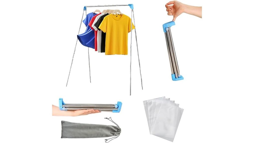 Best Compact Clothes Drying Racks for Travel That Fold Flat 2 portable stainless folding rack