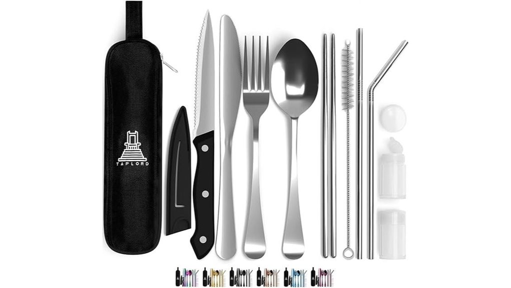 Travel Cutlery Sets with Case: Lightweight & Durable Choices 7 portable stainless silverware 10 piece
