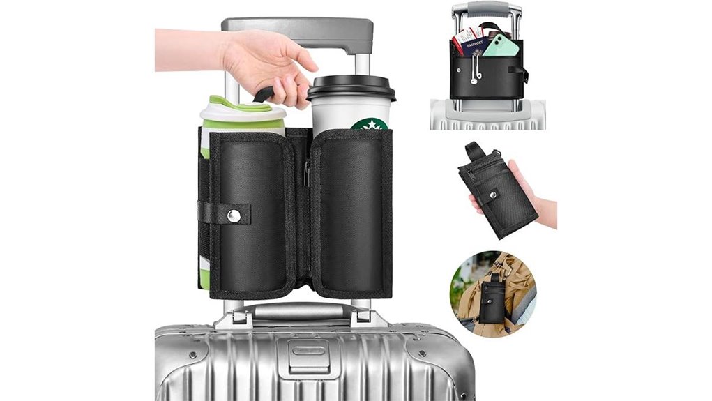 portable suitcase cup holder