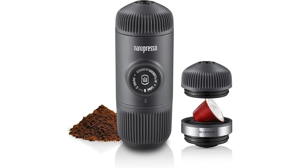 Portable Espresso Makers (Hand-Pump Style) Keep Coffee-Ready 11 portable wacaco nanopresso ns