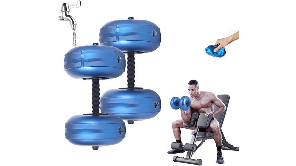 portable water weight adjustable dumbbells