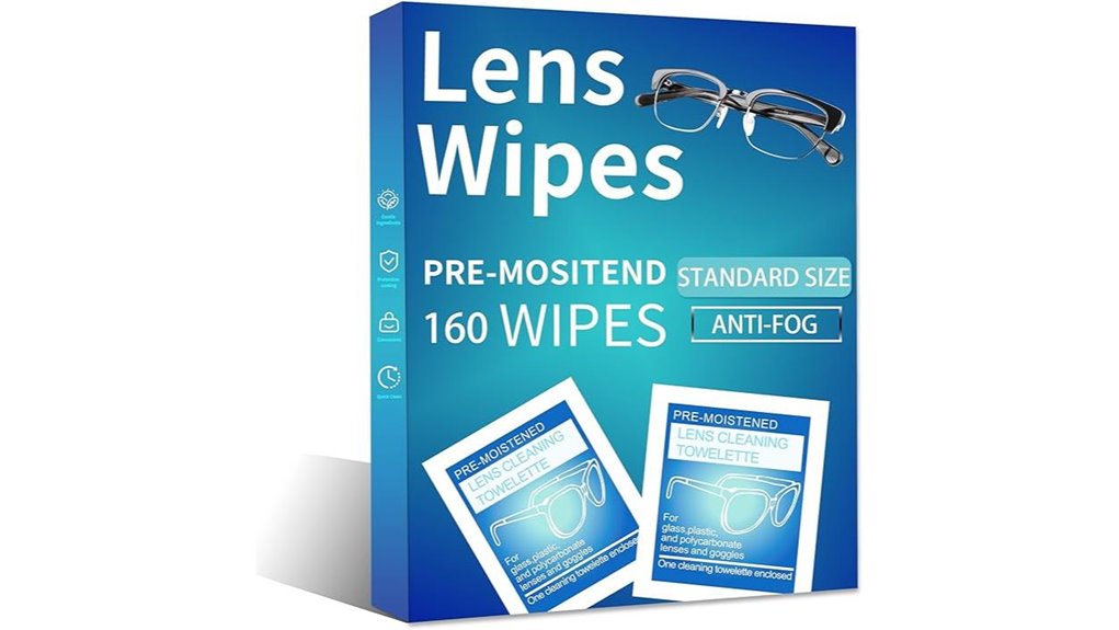 Anti‑Fog Wipes for Glasses on Trips (One‑and‑Done) Keep Clear 8 pre moistened anti fog lens wipes