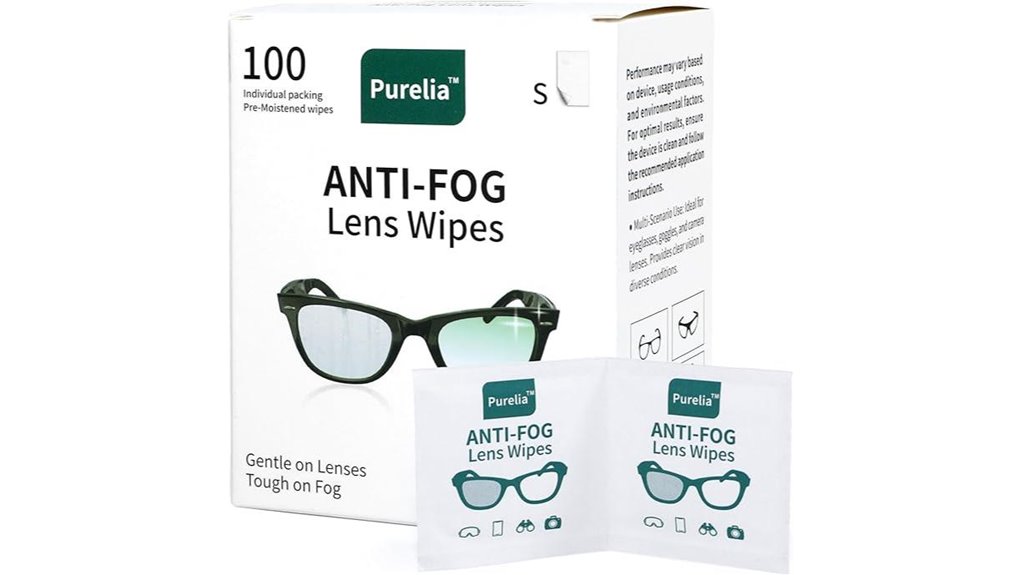 Anti‑Fog Wipes for Glasses on Trips (One‑and‑Done) Keep Clear 10 pre moistened anti fog lens wipes