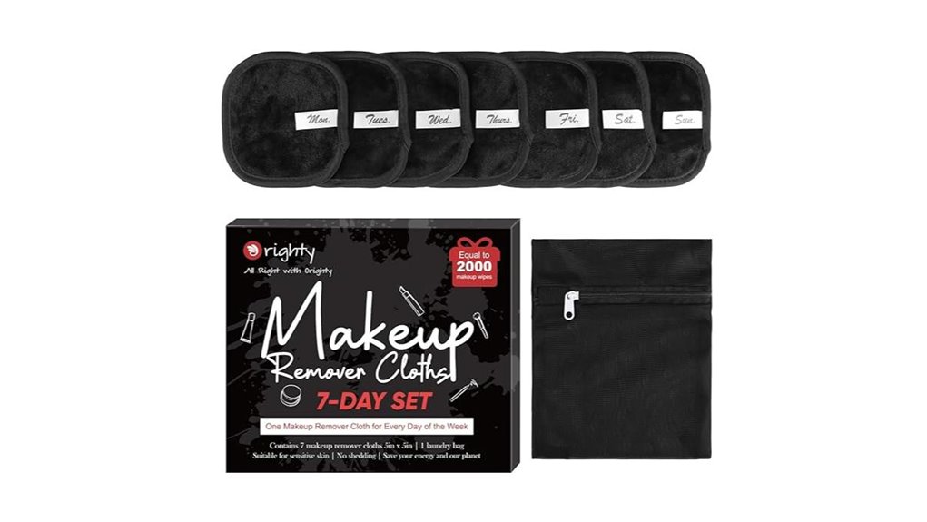 Reusable Makeup Remover Pads (Set) That Keep Skin Spotless 10 premium 7 day makeup cloths