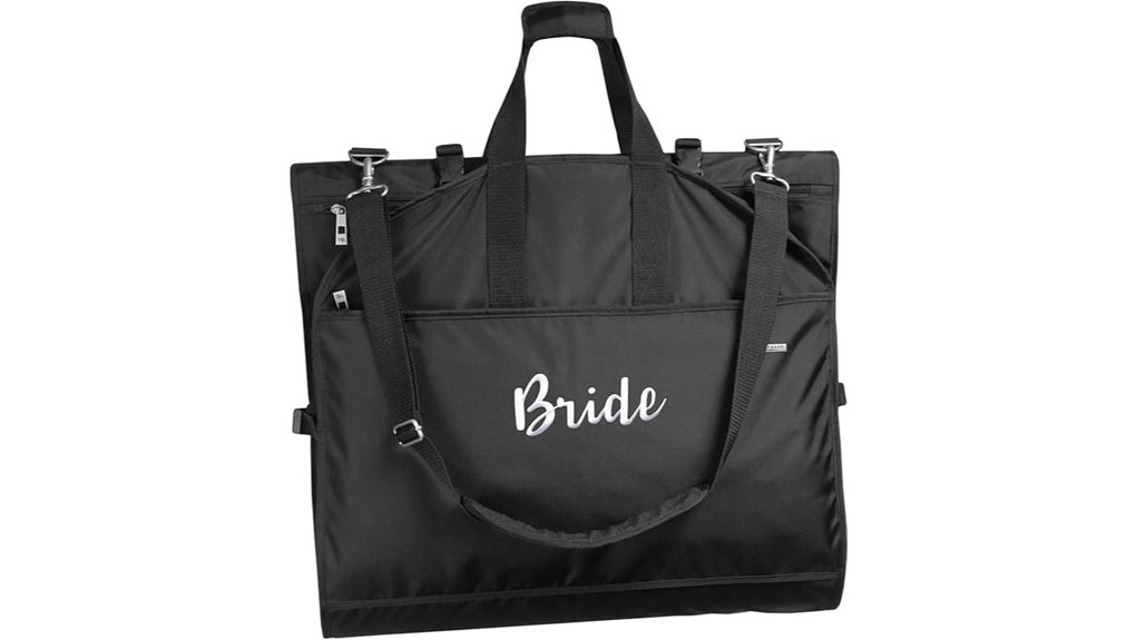 Best Dress Bags That Won't Crease on Your Wedding Trip 13 premium black tri fold wedding